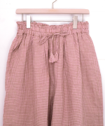 リネンギンガムチェック　パンツ